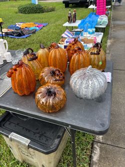 Blown Glass Pumpkin Figurines