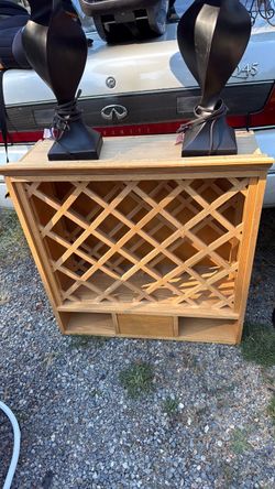 Oak wine rack