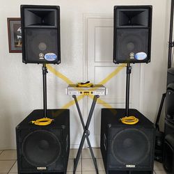 Yamaha Speakers+2 Amps