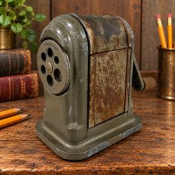 Vintage Boston Ranger 55 Pencil Sharpener Cast Metal Industrial School Decor