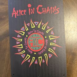 💥 Brand New Alice In Chains Tin Metal Sign For Display