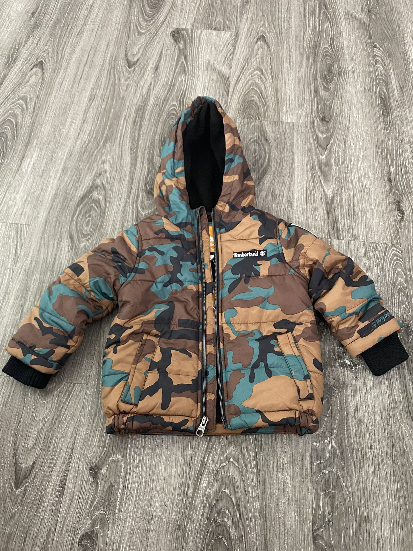 Timberland boy's camo puffer jacket 2t