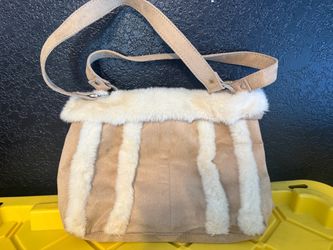 Bath & Body Works Y2K Faux Suede Fur-Trim Shoulder Bag