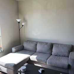 Beautiful Silver Sectional Sofa Couch