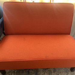 Orange Bench Style Office Couch