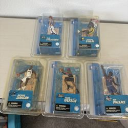 Mcfarlane Sportspicks NBA Lot Of 5 Iverson Wallace Peja