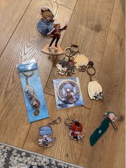 Genshin Impact Merch Lot Figures Keychains Pin