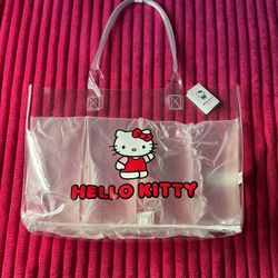 HELLO KITTY SANRIO 2025 FOREVER 21 TRANSPARENT TOTE