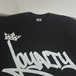 Black Loyalty Over Love Pro Club Shirt L