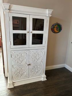 All wood wine cabinet