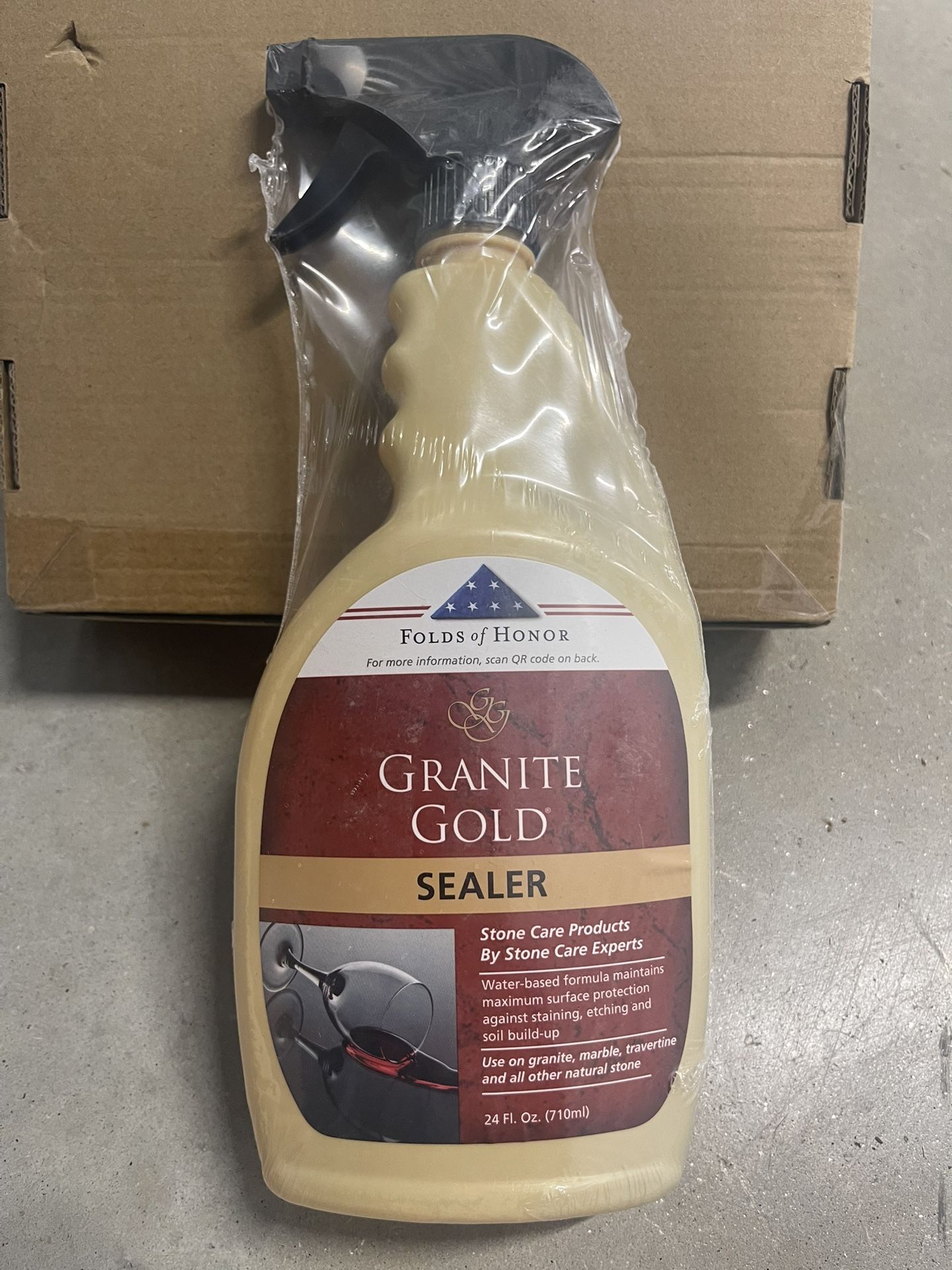 Granite Gold Water-Based Sealer Spray Protection for Granite, Marble, Travertine, Natural Stone Countertops, 24 Fluid Ounces, 1-Pack
