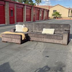 Oversized Gray Tufted Sectional Couch Sofa Chaise Sillones Furniture🌟 Free Delivery! 🚚💨