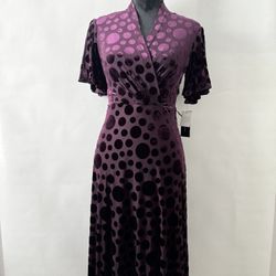 NWT Tommy Hilfiger Purple Midi Dress Size 2 Stretchy 