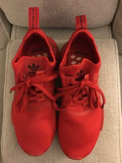 Adidas NMD R1 Red Sneakers Size 9.5