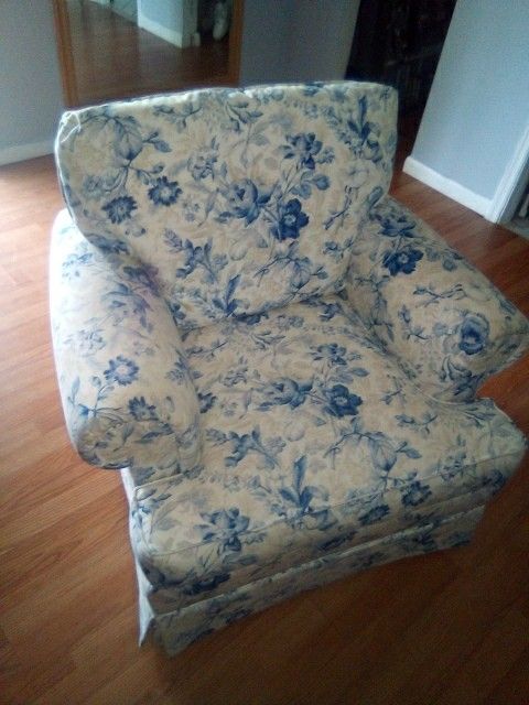 Floral armchair