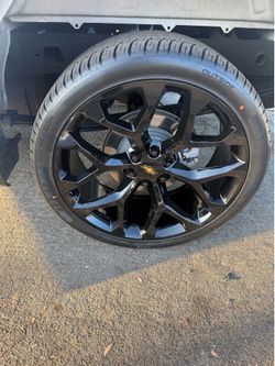 Wheels and tires 24 inch OEM rims snowflakes