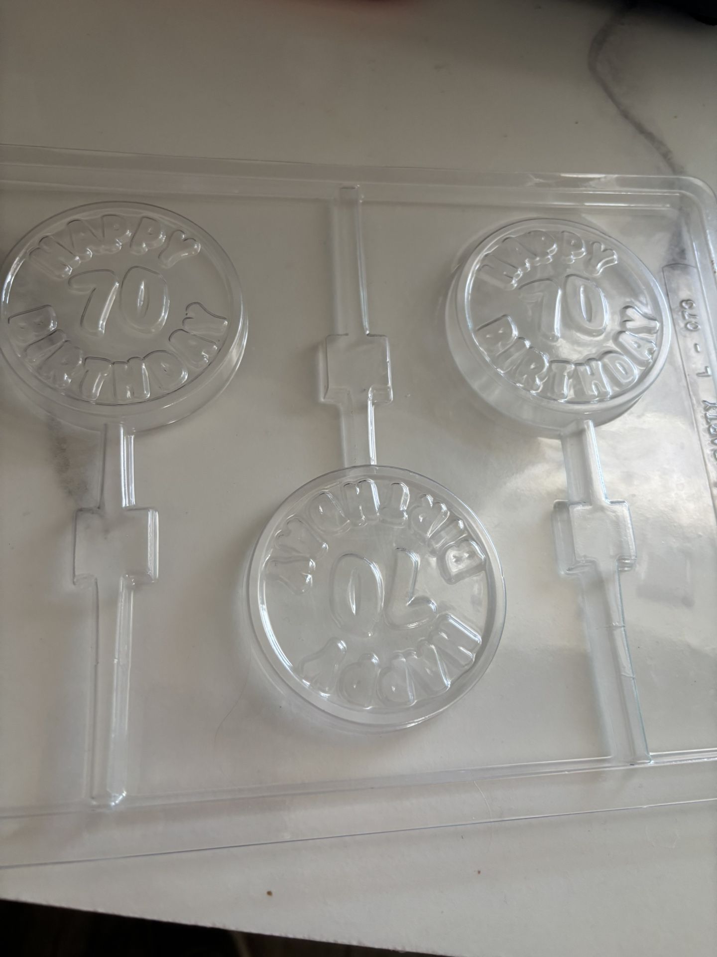70th Birthday Lollipop Mold
