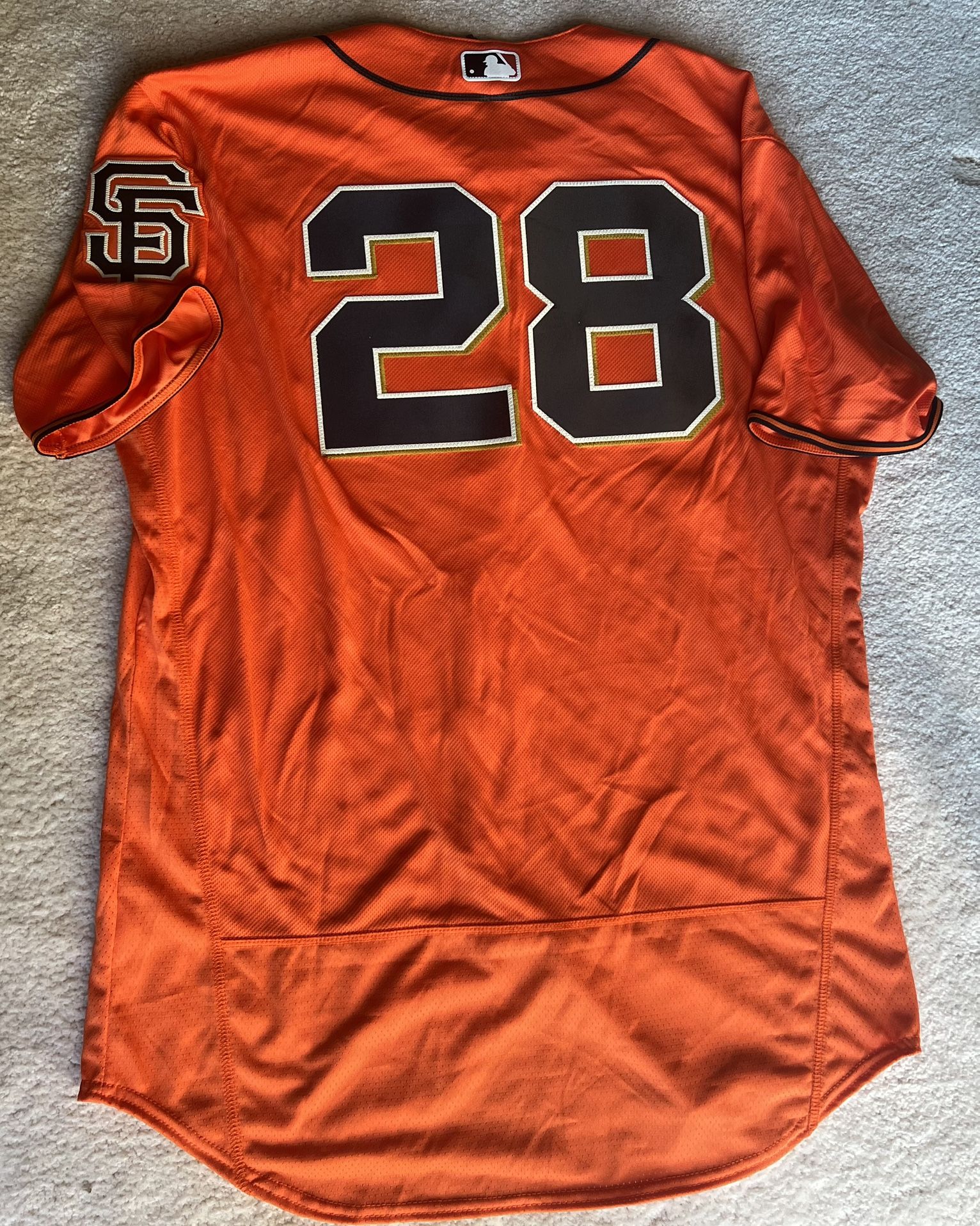 Old Stock New Buster Posey Friday Orange San Francisco Giants Jersey Authentic On Field Jersey Size 48