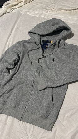 Zip up gray hoodie