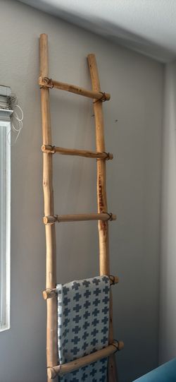 Decorative wooden ladder