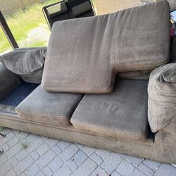 Couch with ottoman
