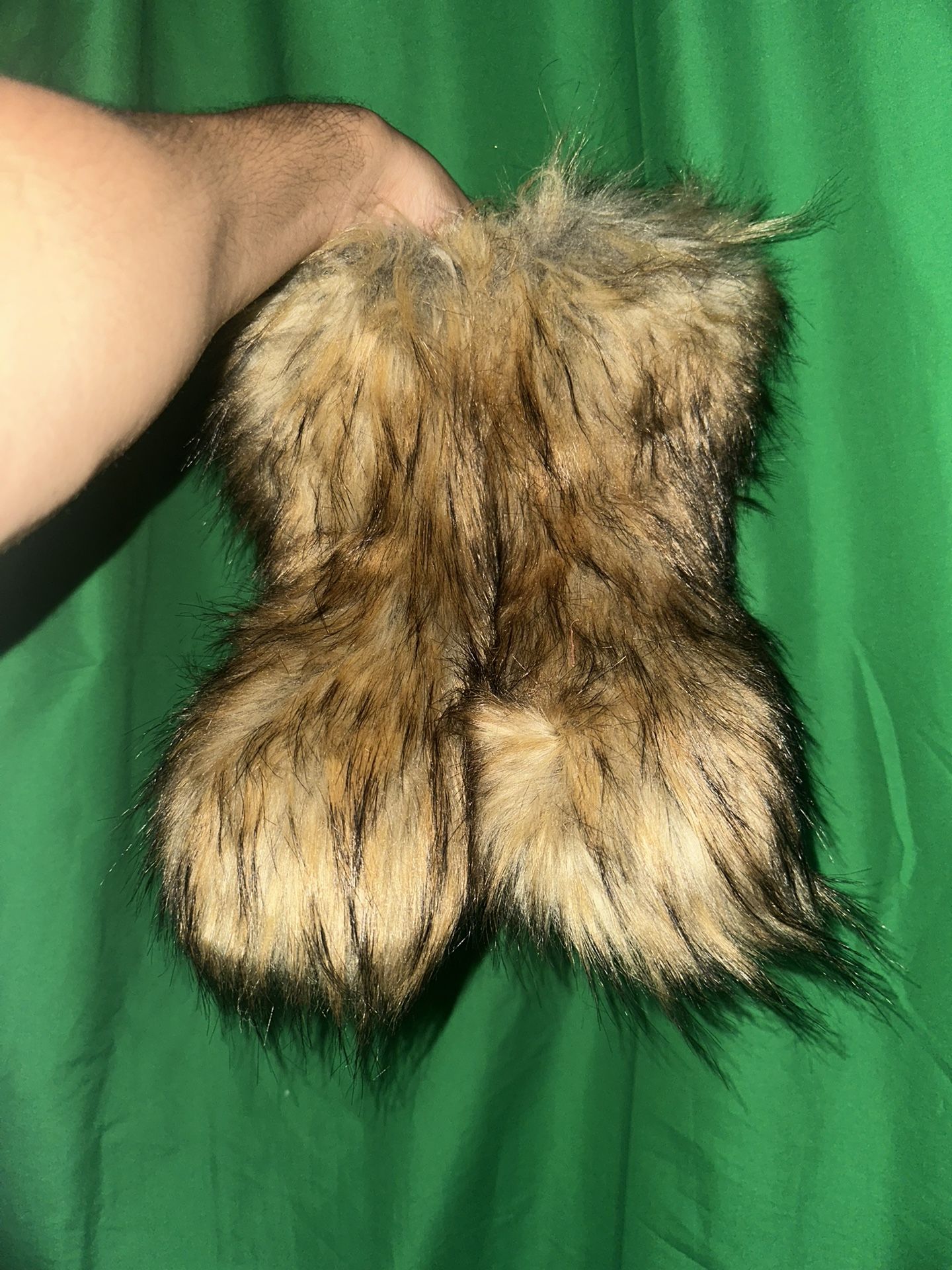 Brown Fluffy Faux Fur Boots
