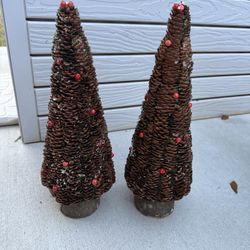 Pier 1 Pinecone Trees Set Of 2