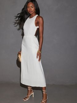 VICI white linen dress - *NEW* with tags