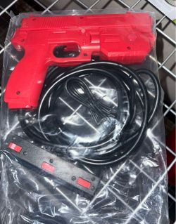 Red Arcade Light Gun with Sensor Bar