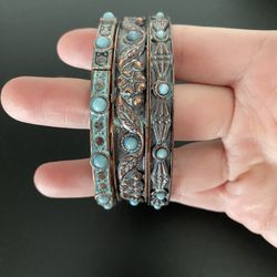 Turquoise Bracket Set Of 3