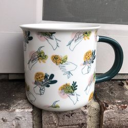 ONE TOGETHER Organic “Giving Flowers” Themed Ceramic Mug