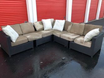 Outdoor Wicker Sectional Sofa Set