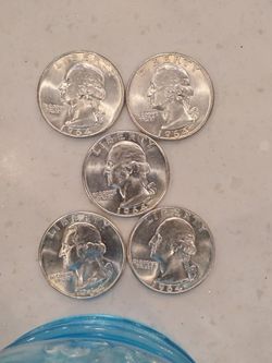 1964 Quarters. Group of 5.