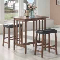 3 Piece Counter Height Dining Set With Backless Stools! SUPER SALE!!