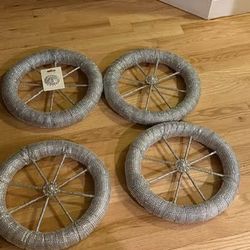Bedazzled 4 artificial tires for a DIY craft