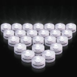 BRAND NEW 24 pcs Waterproof Flameless Candle LED Lights for Vases Weddings, Festivals, Events, Parties, Birthdays(Color White)