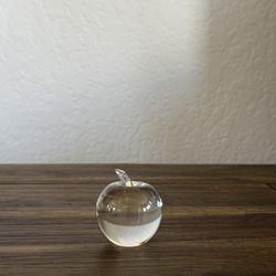 Lead Crystal Apple Shaped Paperweight