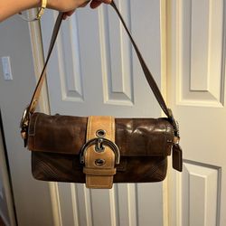 Rare Coach Soho Vintage Y2K Brown Leather Bag 
