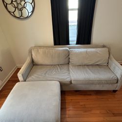 West Elm couch + ottoman (moving sale)