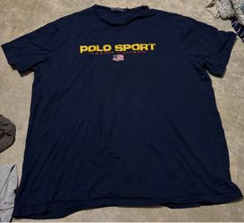 Men’s Navy Polo Sport Ralph Lauren T-shirt American Flag Graphic size 2XL #polosport #preppy