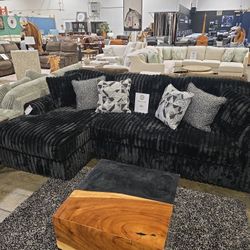 Modular Sectional. Black Microfiber