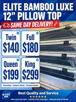 Elite Bamboo Luxe 12" Pillow Top Mattress
