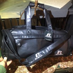 New Vintage Russell Athletic Leather Duffel Bag 