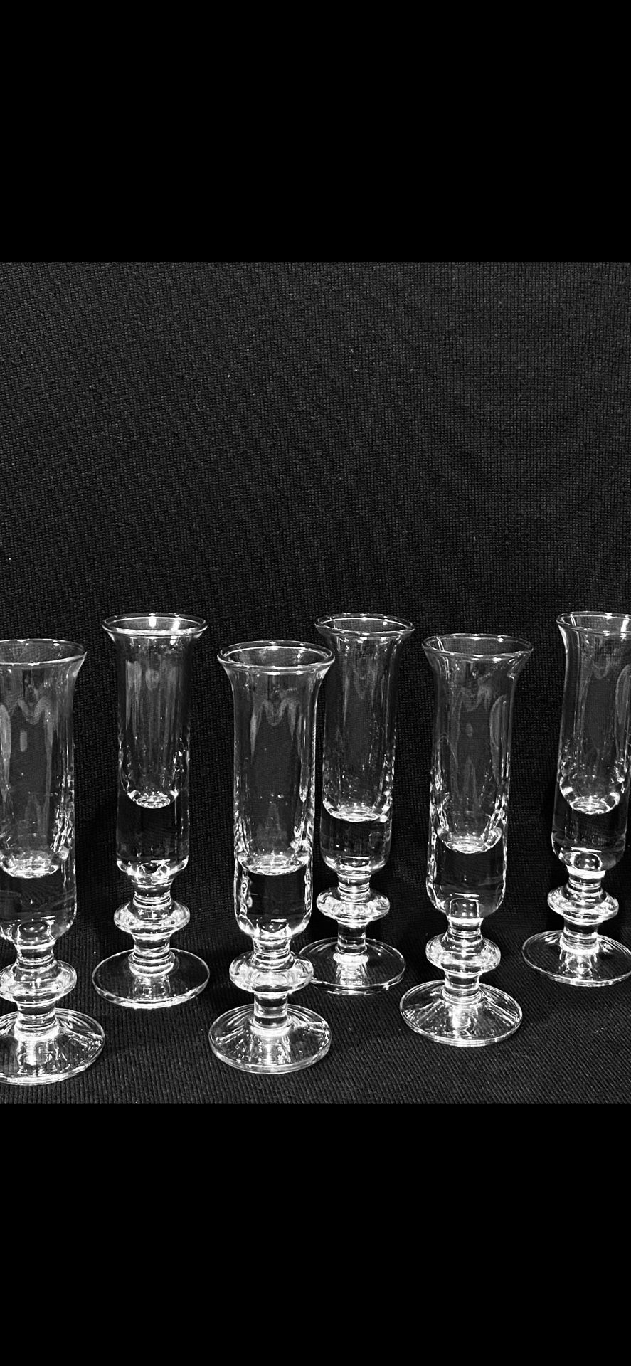 Vintage Bodum Denmark Set of 6 Cordial Glasses 6”