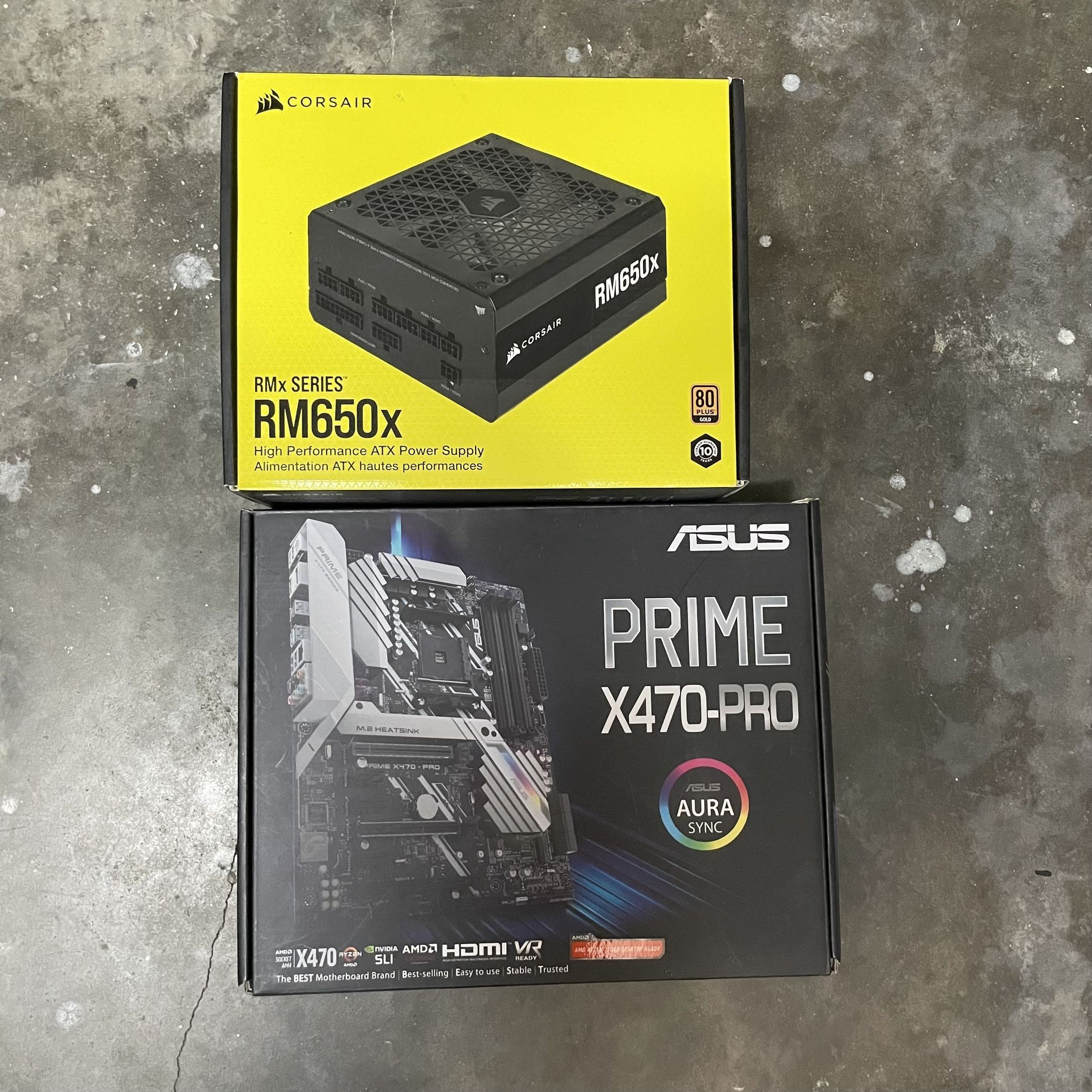 Asus Motherboard Prime X470-Pro & CoolerMaster Power Supply Bundle