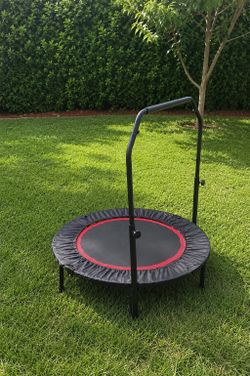 40” Fitness Mini Trampoline with Adjustable Handlebar