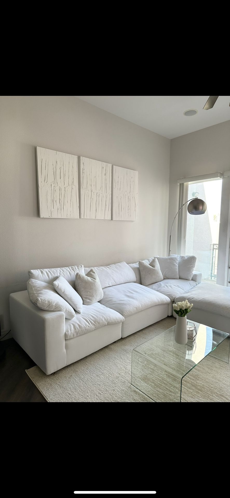 Cloud Couch Dupe (4- Piece Sectional Sofa Set White) $300 OBO