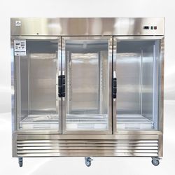 NSF Commercial 3 Door Stainless Steel Refrigerator KR-82BG1