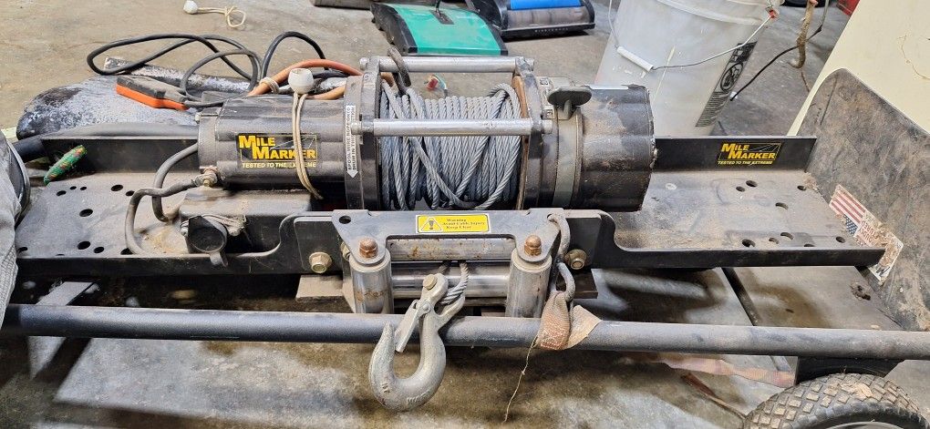 Mile Marker Electric Bumper Winch.