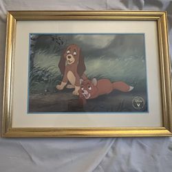 Disney Fox And The Hound 1994 Lithograph 